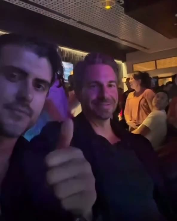 Ty and a friend on a night out
